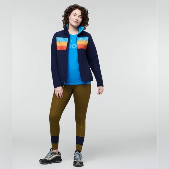 EUC Cotopaxi WomenNavy Fleece Jacket with Chest Stripes Full zip. Size M - Picture 11 of 11